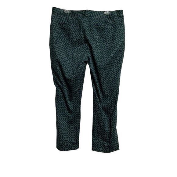 Banana Republic Hampton-Fit Tile Print Sateen Crop Navy Size 14 - Picture 2 of 7